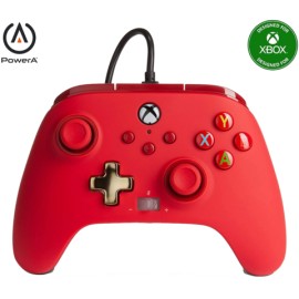 Control Powera alámbrico rojo para Xbox One & Series X|S - Standard Edition