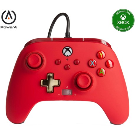 Control Powera alámbrico rojo para Xbox One & Series X|S - Standard Edition